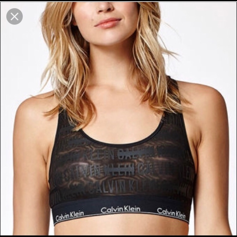 Calvin Klein Mesh See Through Sports Bra
